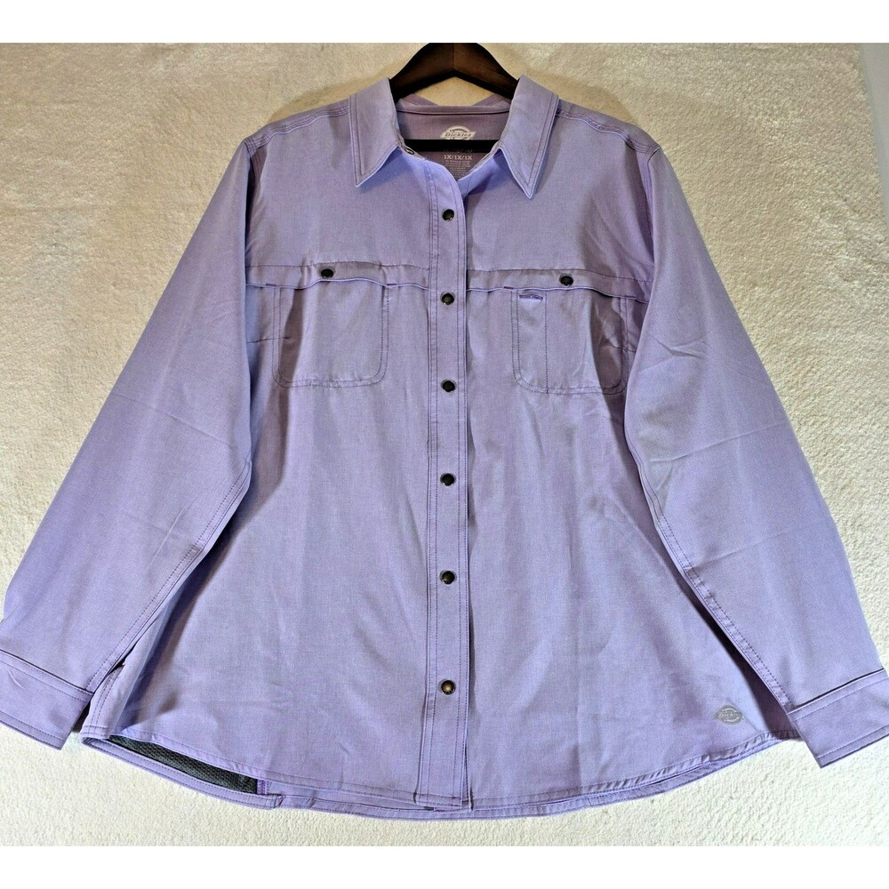 Dickies Lilac Cooling/Moisture Wicking Roll-Tab Work Shirt Women's Size 1X